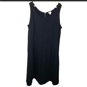 Merona Dress Women XL Black Knit A-line Scoop Neck Sleeveless Stretch Minimalist